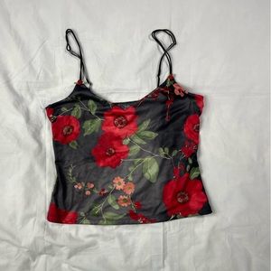 y2k poppy flower tank top